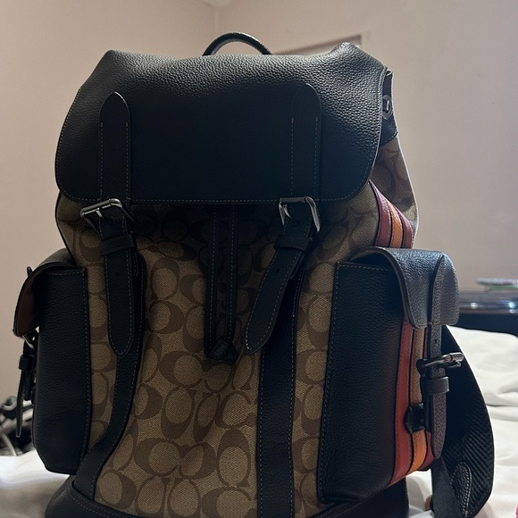 Hudson Backpack in signature canvas with varsity stripe - Picture 3 of 10